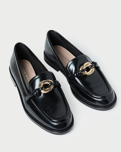 Loeffler Randall Deals | Roma Black Leather Loafer