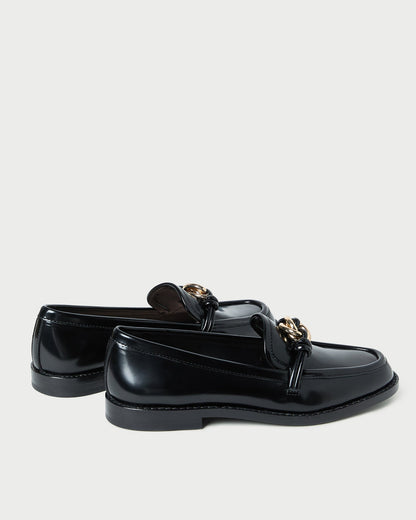 Loeffler Randall Deals | Roma Black Leather Loafer