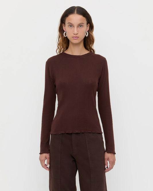 Loeffler Randall Signature | Lolo Pointelle Long-Sleeve Tee