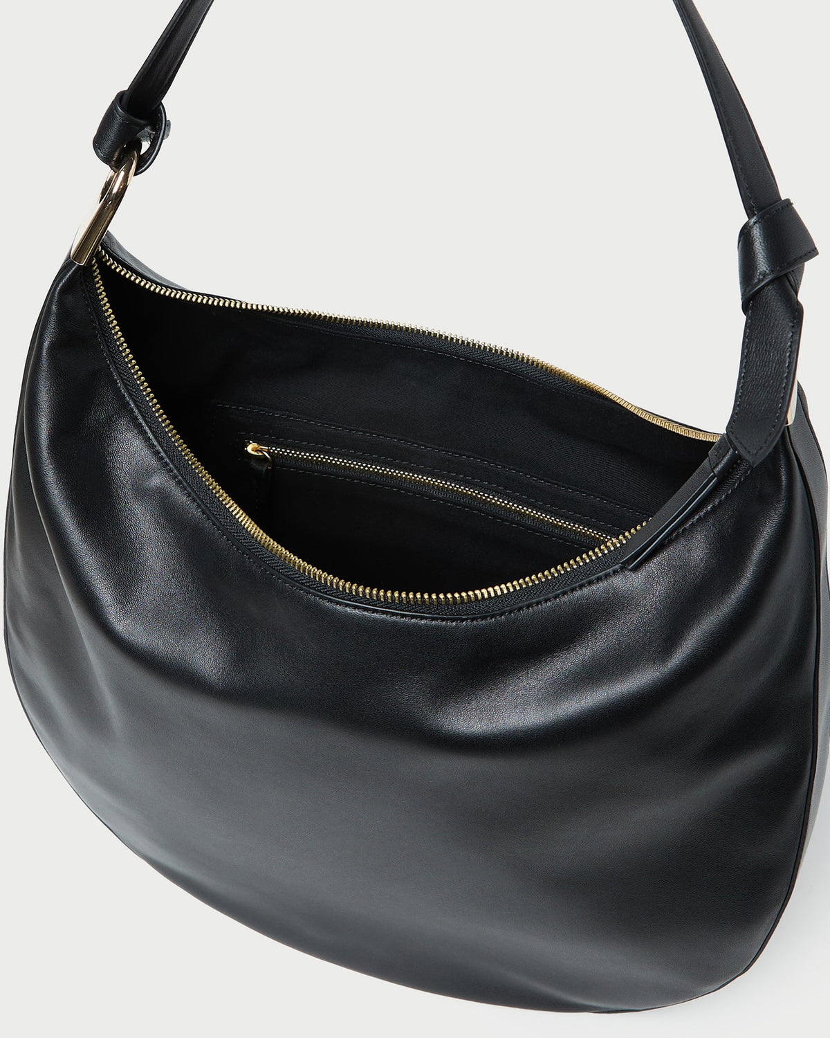 Loeffler Randall Top Pick | Morgan Black Leather Shoulder Bag