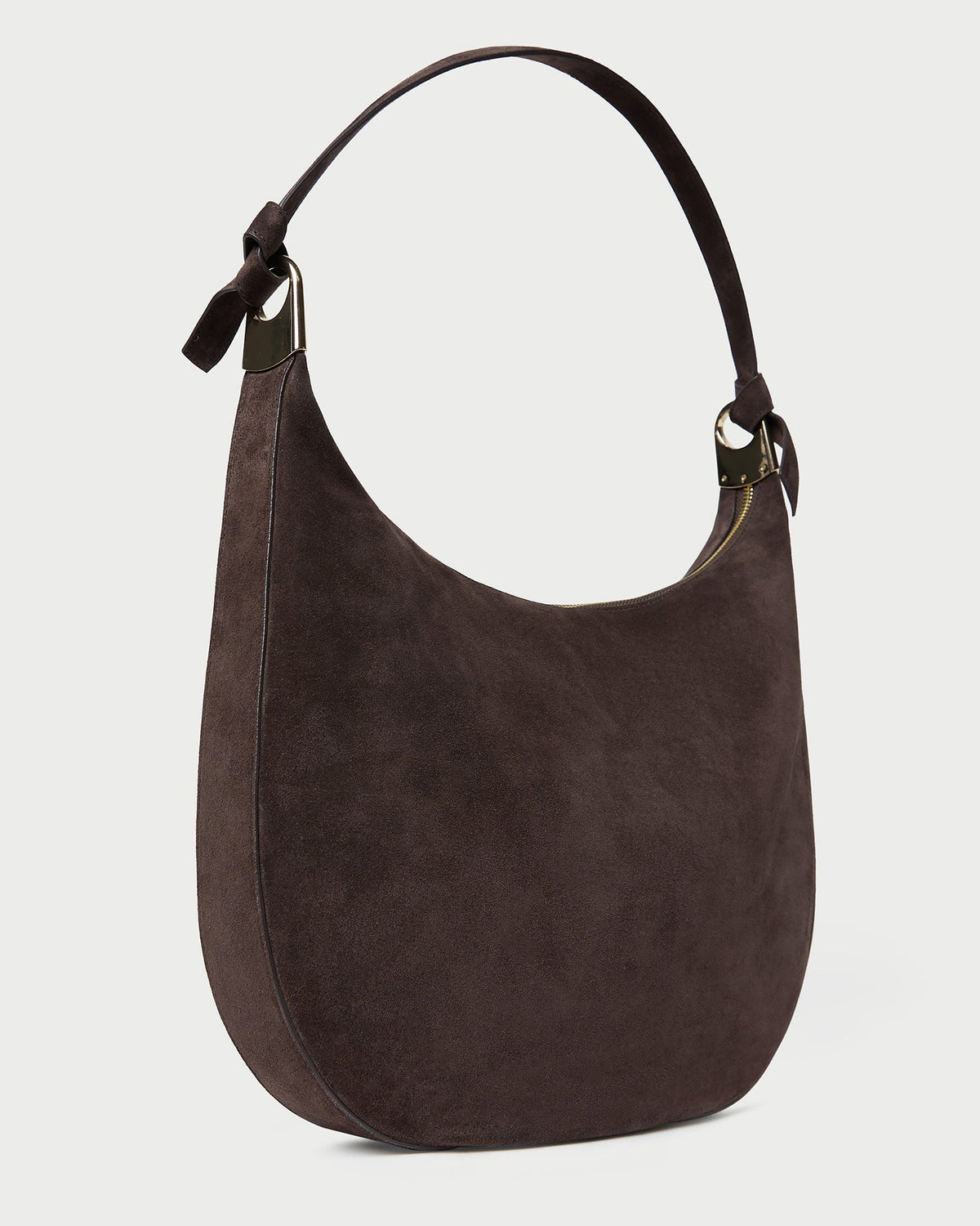 Loeffler Randall Signature | Morgan Brown Suede Shoulder Bag