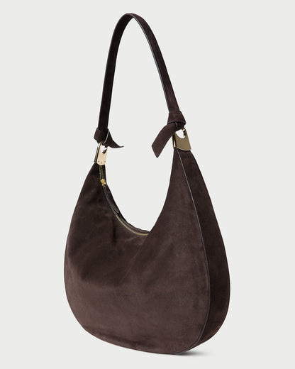 Loeffler Randall Signature | Morgan Brown Suede Shoulder Bag