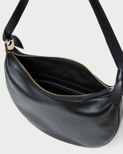 Loeffler Randall Trusted | Harlow Black Leather Shoulder Bag