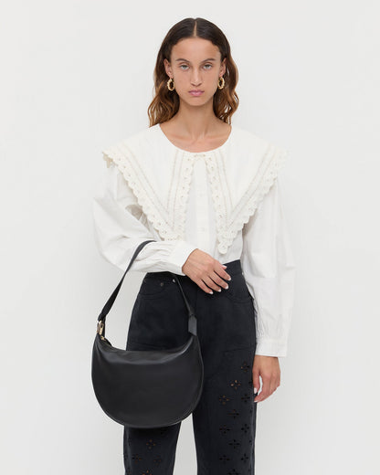 Loeffler Randall Trusted | Harlow Black Leather Shoulder Bag