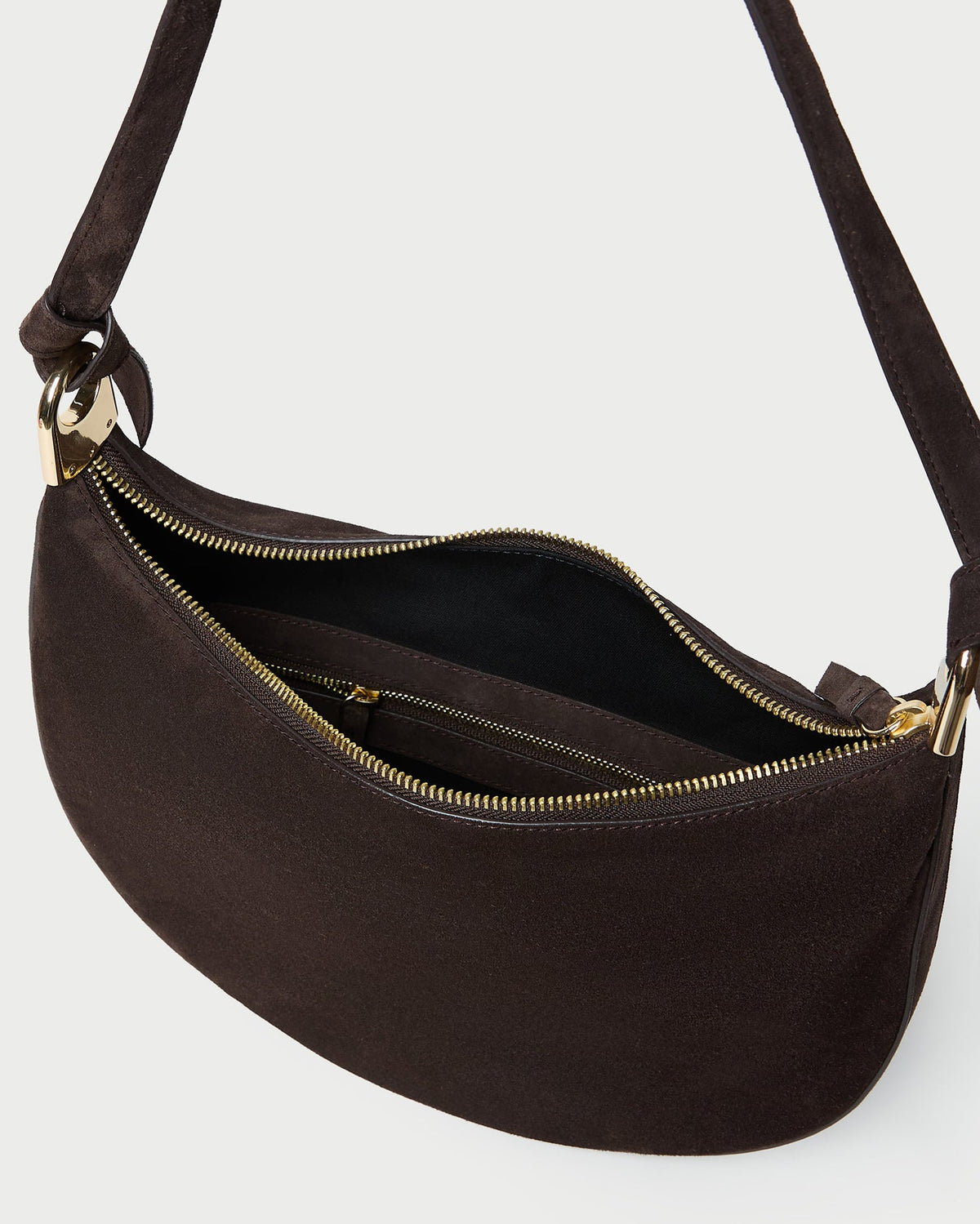 Loeffler Randall Customer Favorite | Harlow Brown Suede Shoulder Bag