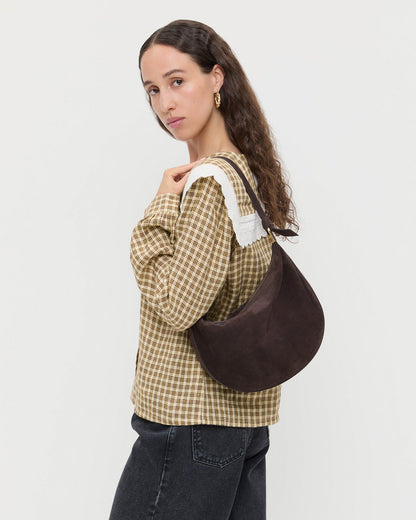 Loeffler Randall Customer Favorite | Harlow Brown Suede Shoulder Bag