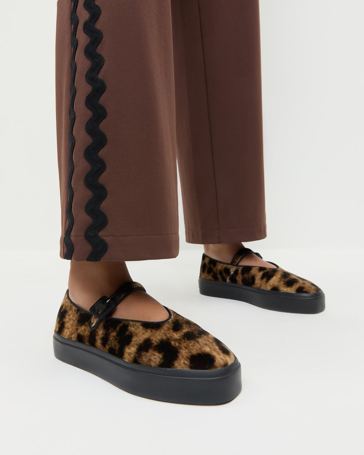 Loeffler Randall Best Seller | Cooper Leopard Velvet Mary Jane Sneaker