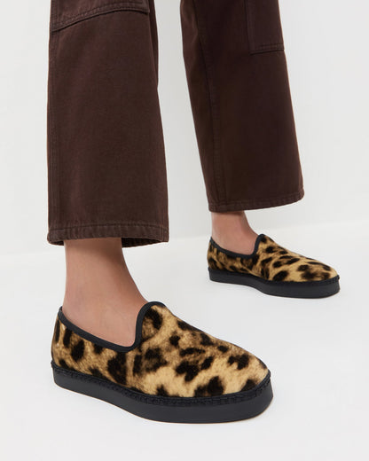 Loeffler Randall Great Value | Mattie Leopard Velvet Slip-On Sneaker