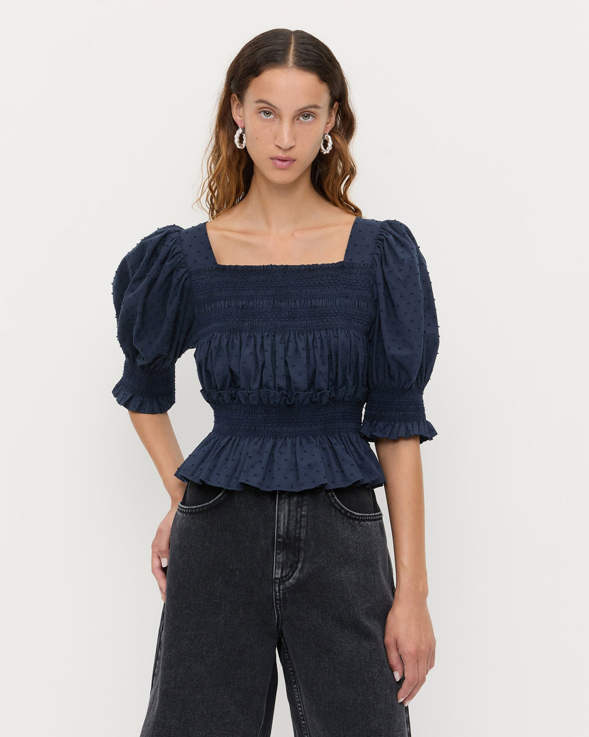 Loeffler Randall Exclusive | Nicola Smocked Blouse