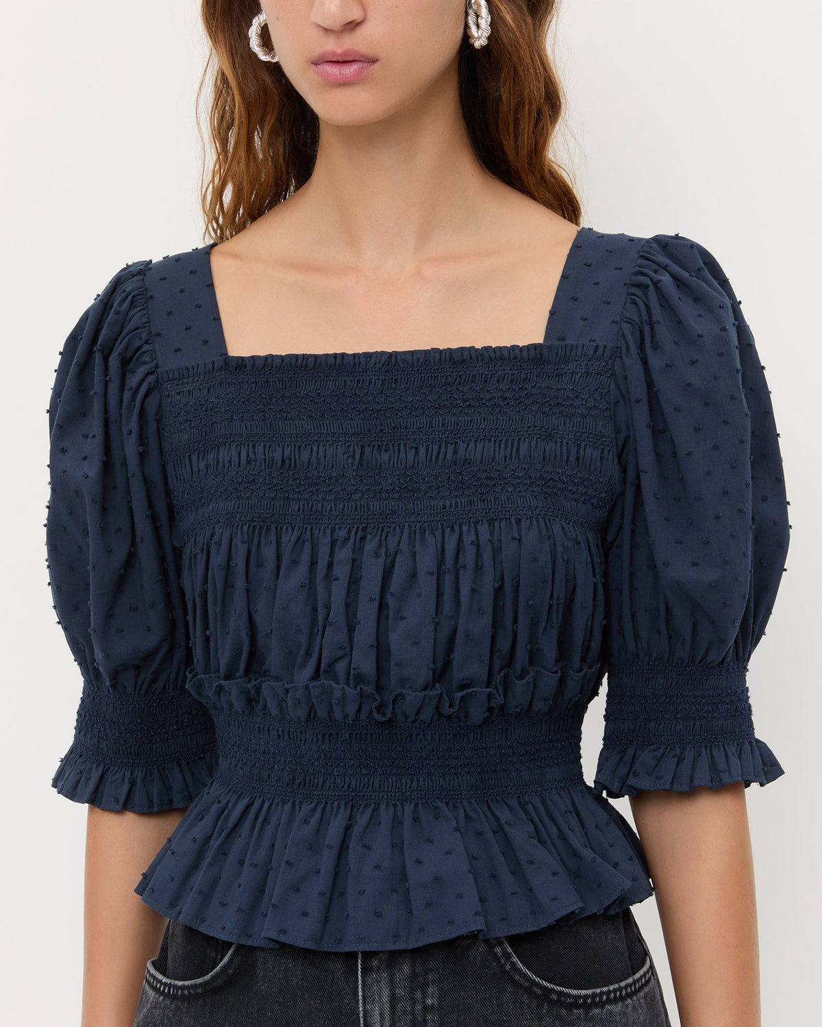 Loeffler Randall Exclusive | Nicola Smocked Blouse