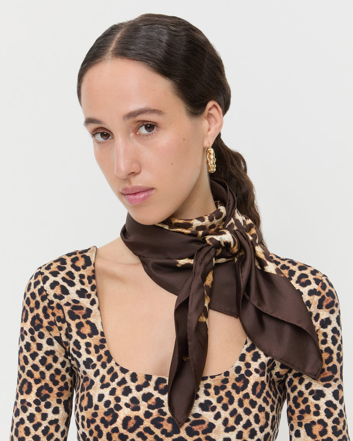 Loeffler Randall Best Seller | Beverly Leopard Silk Scarf