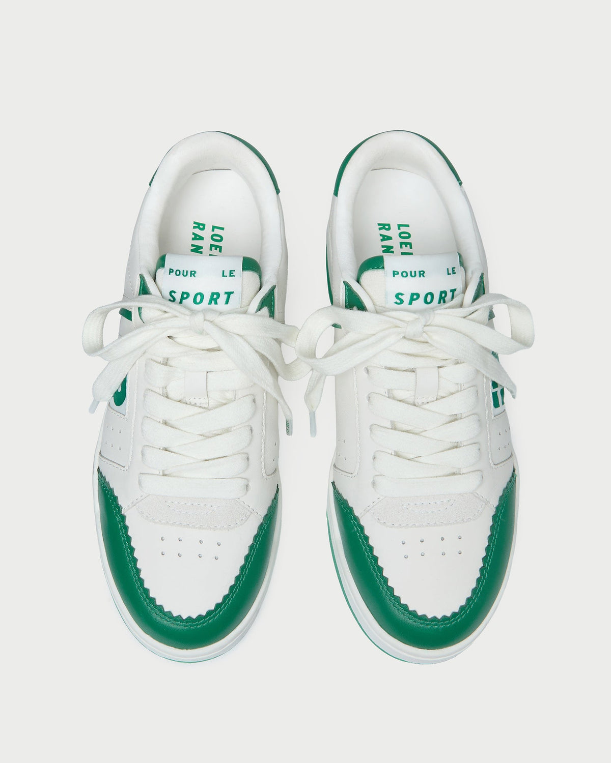 Loeffler Randall New | Topspin Cream/Green Court Sneaker