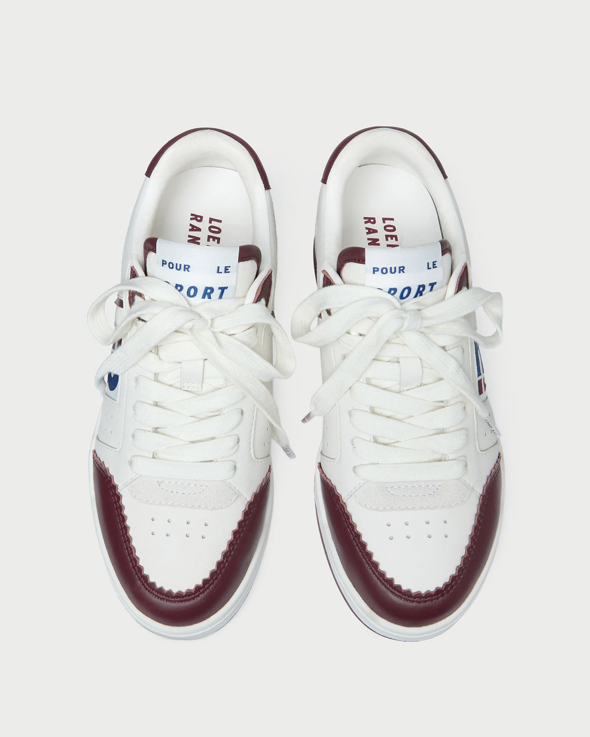 Loeffler Randall Exclusive | Topspin Cream/Maroon Court Sneaker
