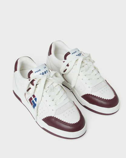 Loeffler Randall Exclusive | Topspin Cream/Maroon Court Sneaker