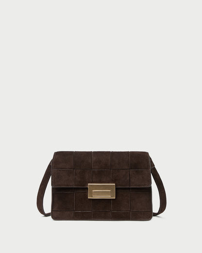 Loeffler Randall Smart Buy | Delphine Brown Suede Shoulder Bag