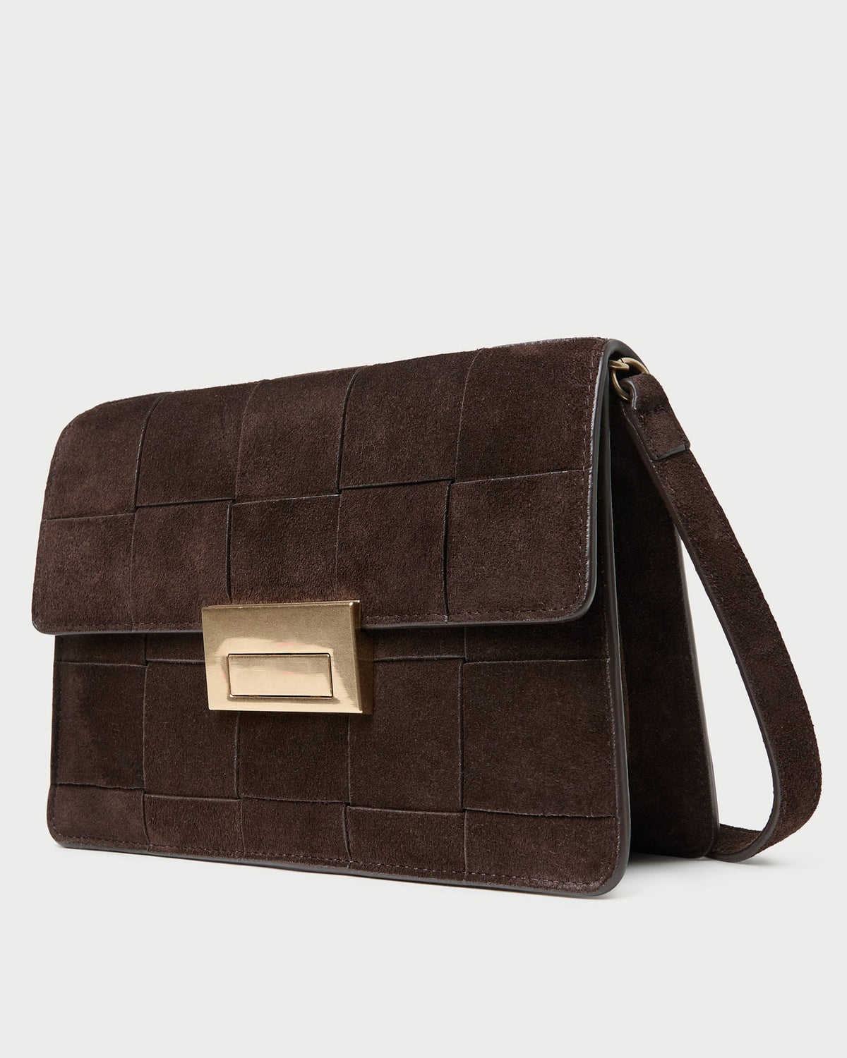 Loeffler Randall Smart Buy | Delphine Brown Suede Shoulder Bag