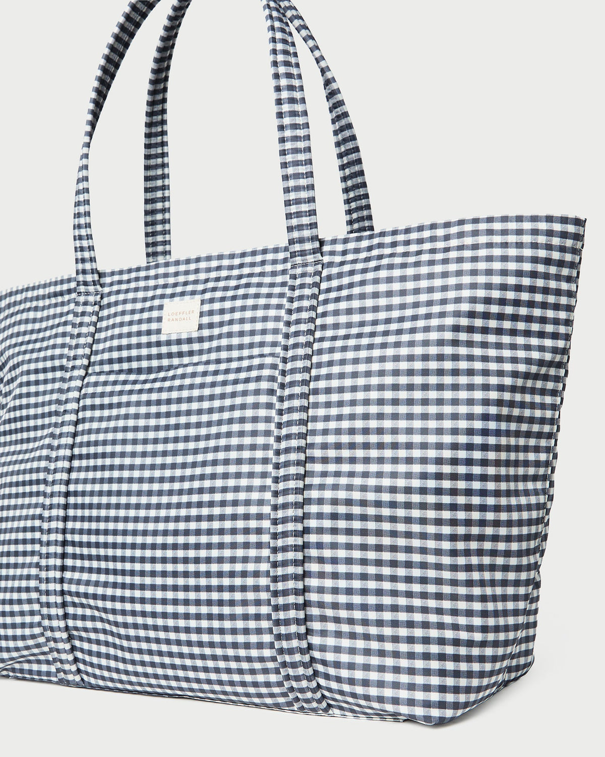Loeffler Randall Latest | Dina Black/White Gingham Travel Tote