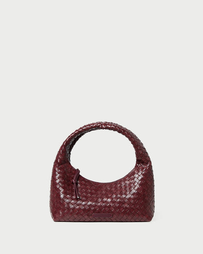 Loeffler Randall Sale | Mercer Maroon Woven Shoulder Bag