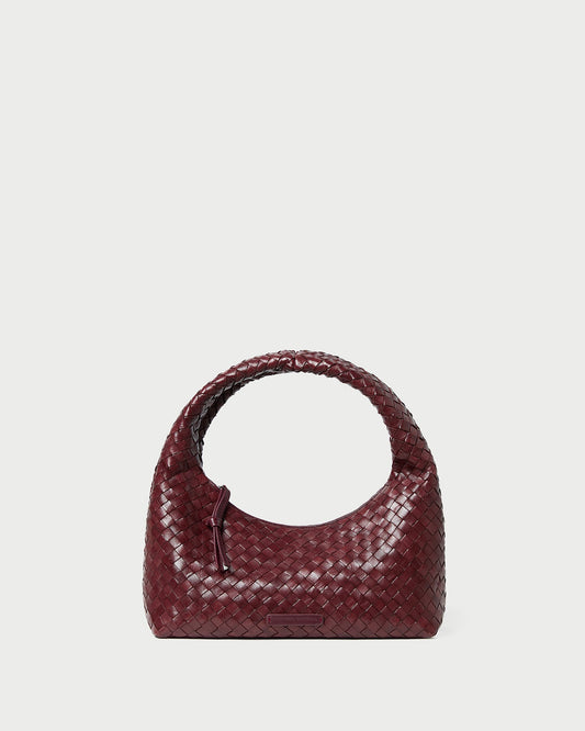Loeffler Randall Sale | Mercer Maroon Woven Shoulder Bag