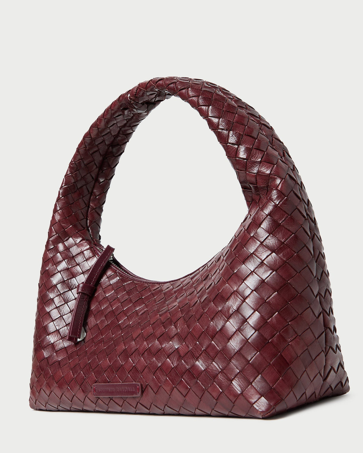 Loeffler Randall Sale | Mercer Maroon Woven Shoulder Bag