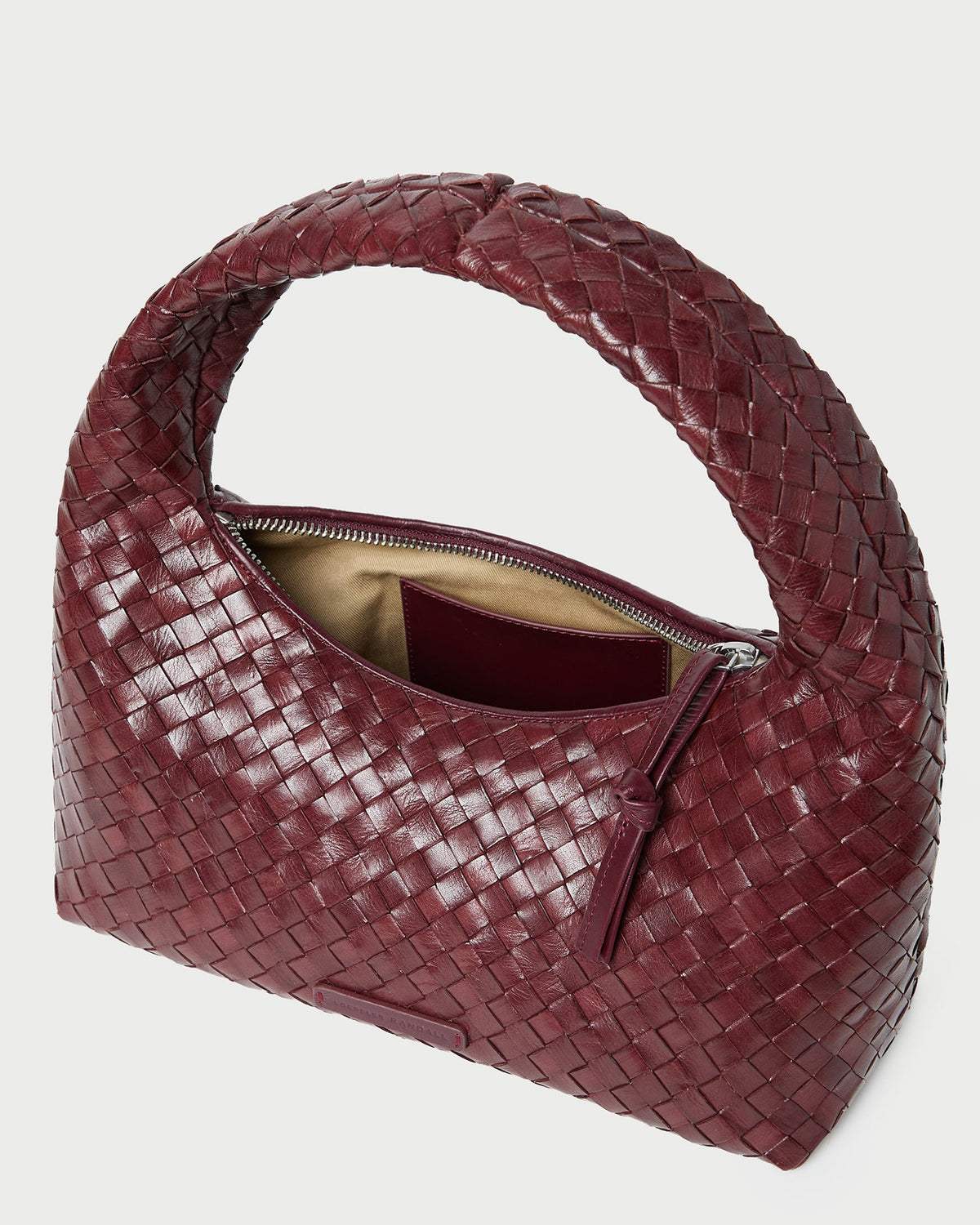 Loeffler Randall Sale | Mercer Maroon Woven Shoulder Bag