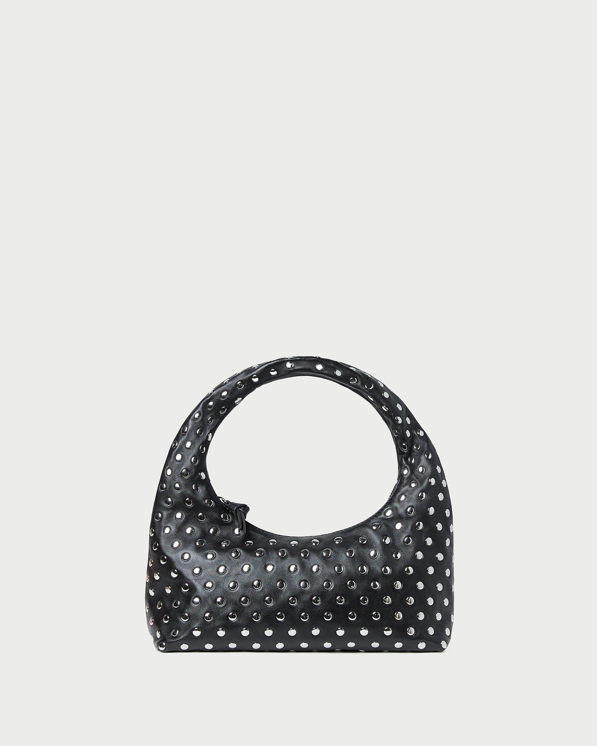 Loeffler Randall Signature | Mercer Black/Silver Leather Shoulder Bag