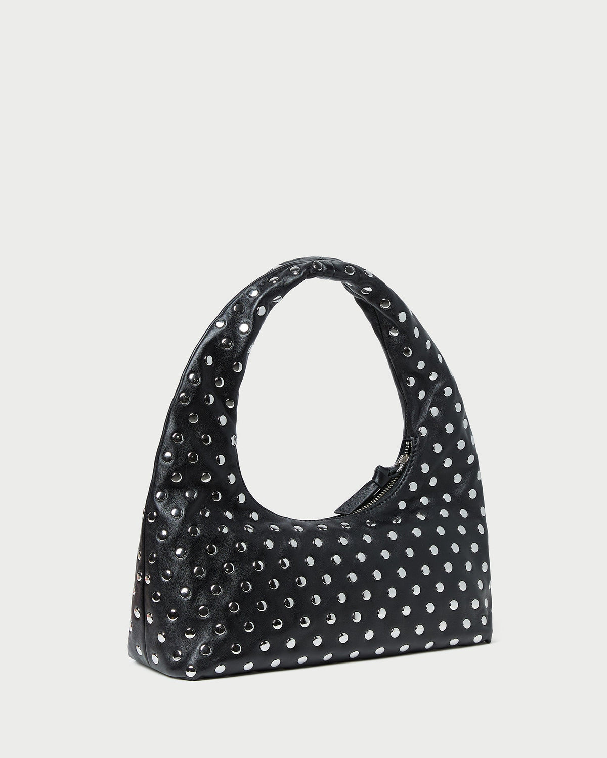 Loeffler Randall Signature | Mercer Black/Silver Leather Shoulder Bag