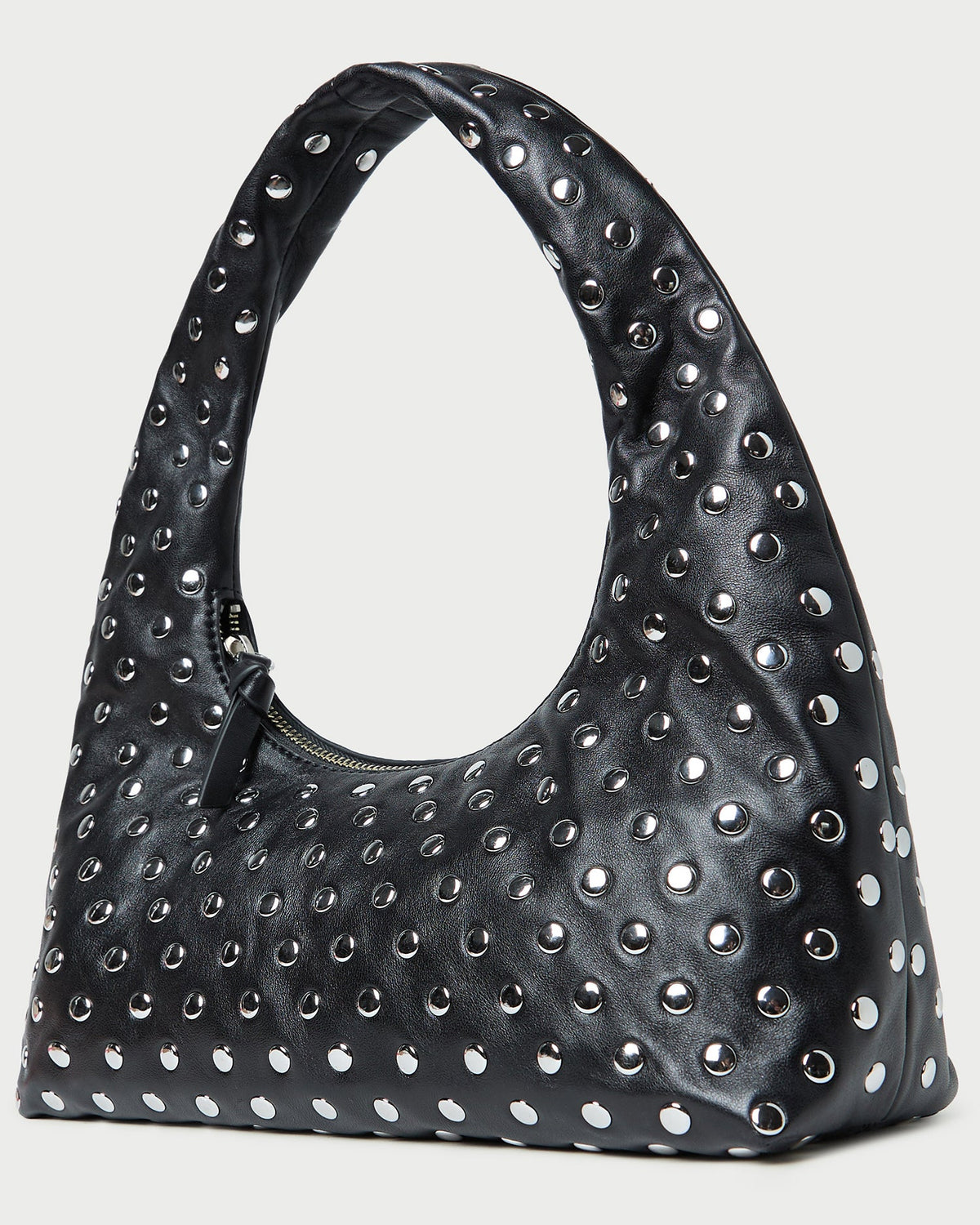Loeffler Randall Signature | Mercer Black/Silver Leather Shoulder Bag
