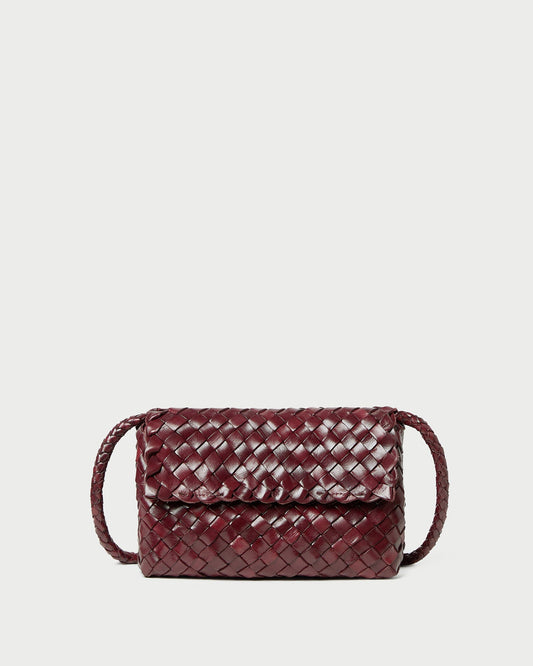 Loeffler Randall Value | Vinnie Maroon Woven Leather Crossbody
