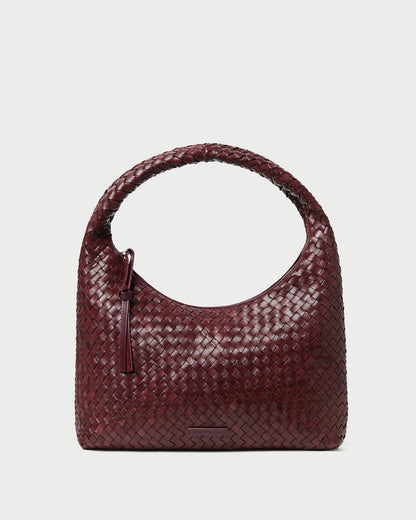 Loeffler Randall Hot Sale | Willow Maroon Woven Hobo Bag