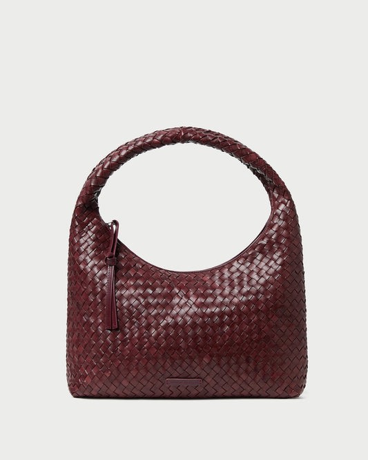 Loeffler Randall Hot Sale | Willow Maroon Woven Hobo Bag