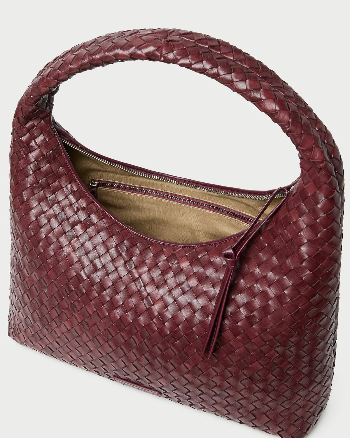 Loeffler Randall Hot Sale | Willow Maroon Woven Hobo Bag