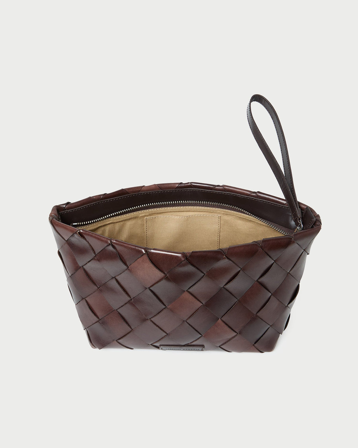 Loeffler Randall Trending | Melina Chocolate Woven Leather Clutch