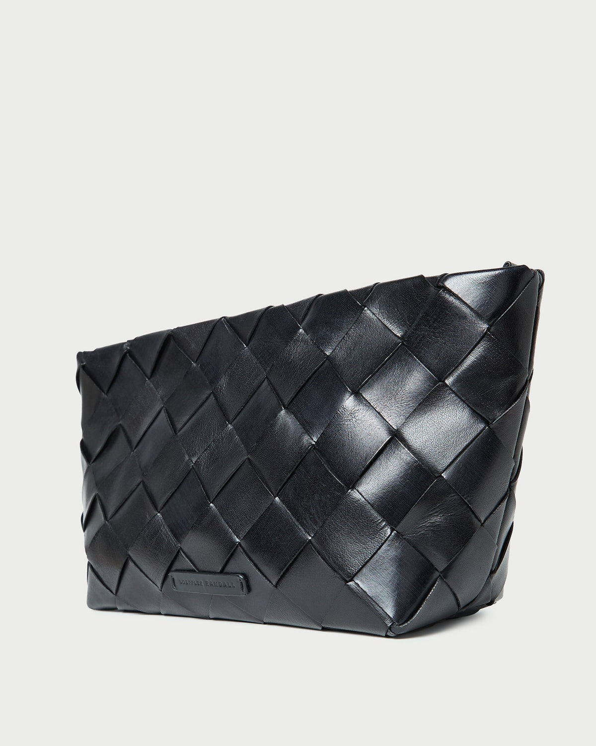 Loeffler Randall Smart Buy | Melina Black Woven Leather Clutch