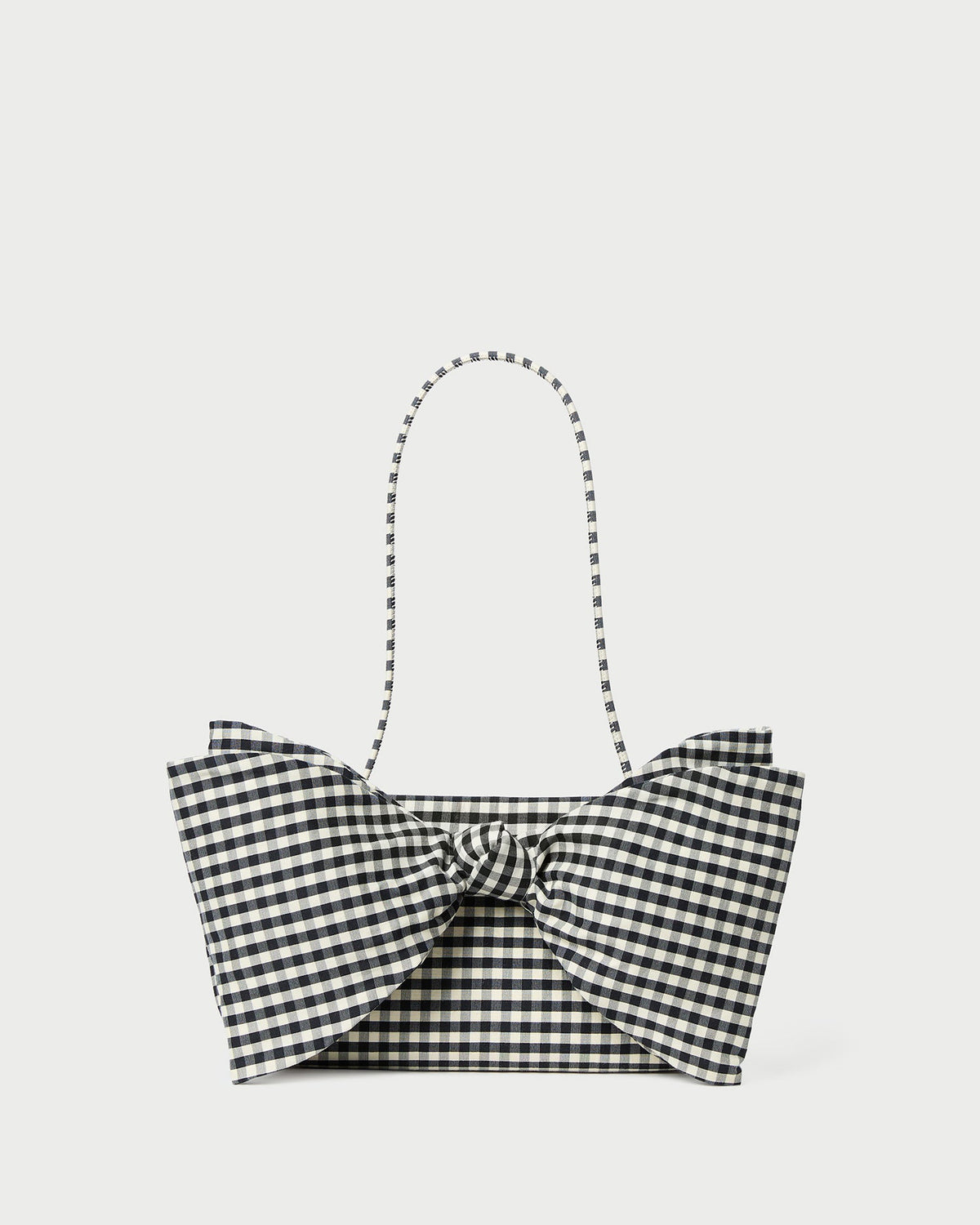 Loeffler Randall Essential | Valerie Black/White Gingham Bow Bag