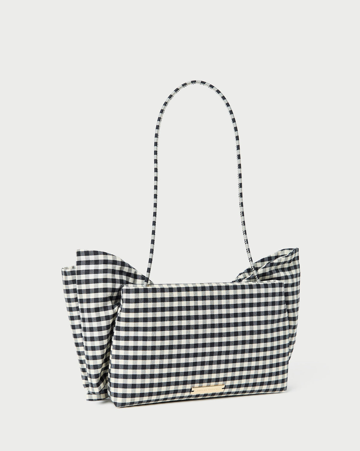 Loeffler Randall Essential | Valerie Black/White Gingham Bow Bag