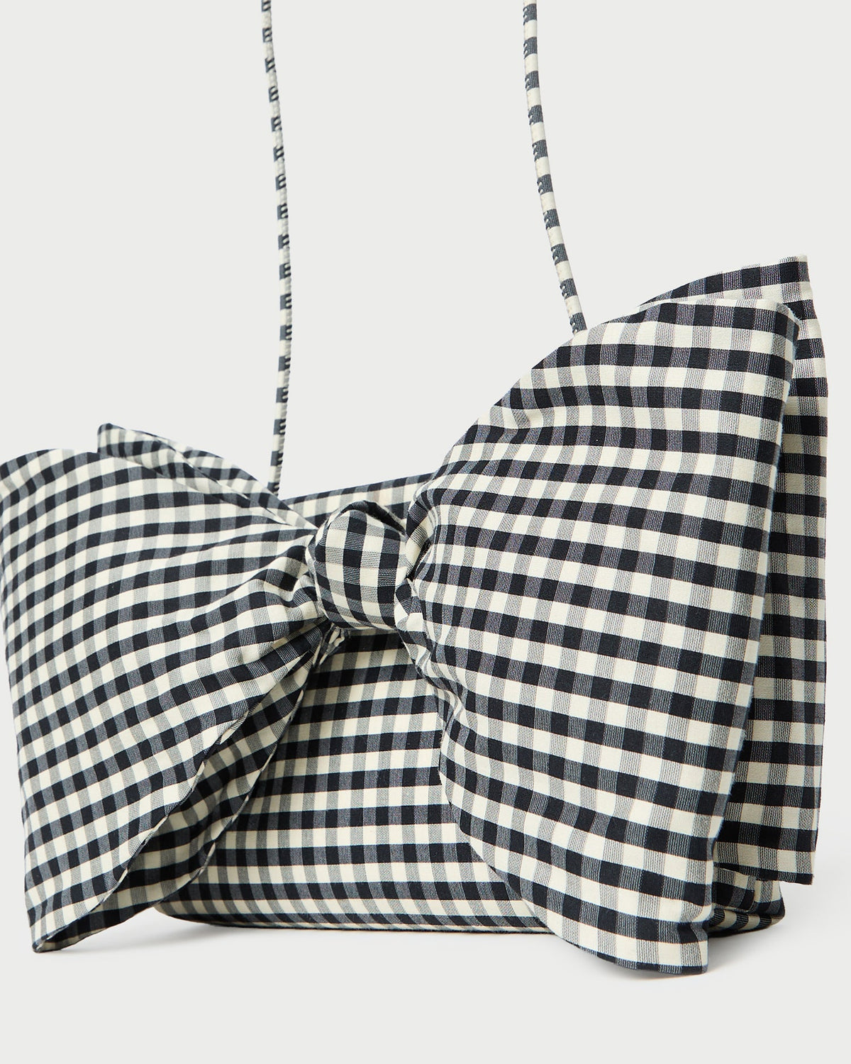 Loeffler Randall Essential | Valerie Black/White Gingham Bow Bag