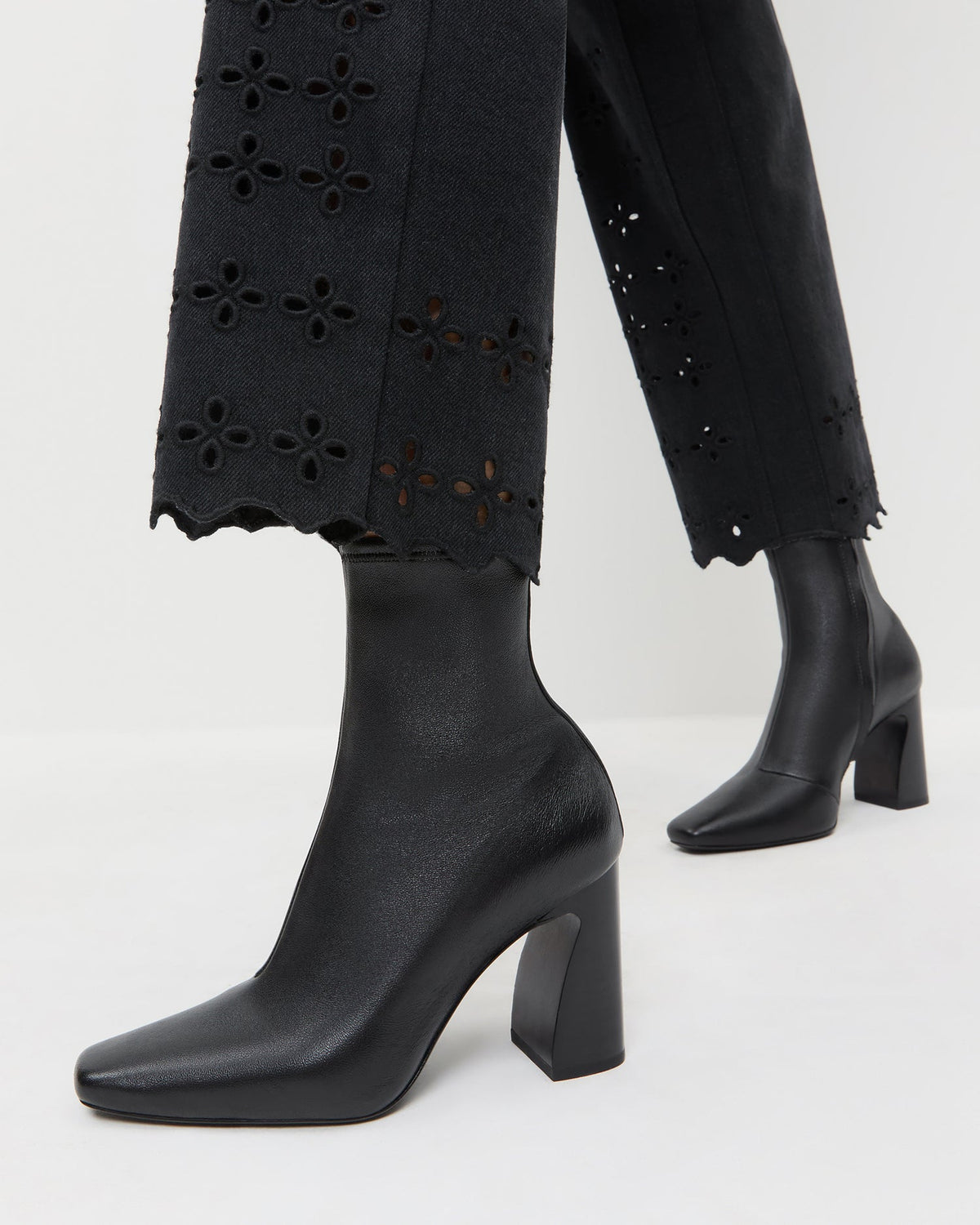 Loeffler Randall Latest | Chloe Black Leather Ankle Boot