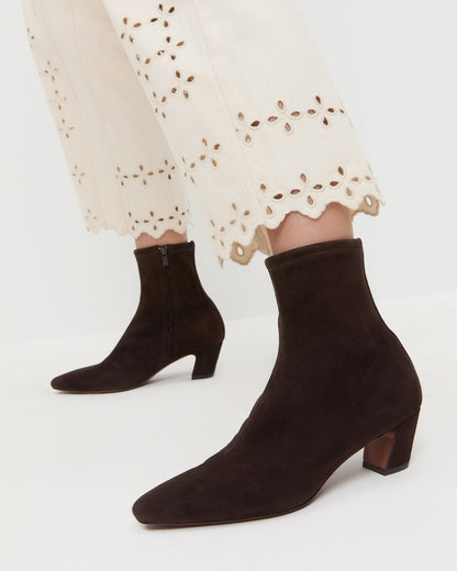 Loeffler Randall Sale | Doria Brown Suede Ankle Boot