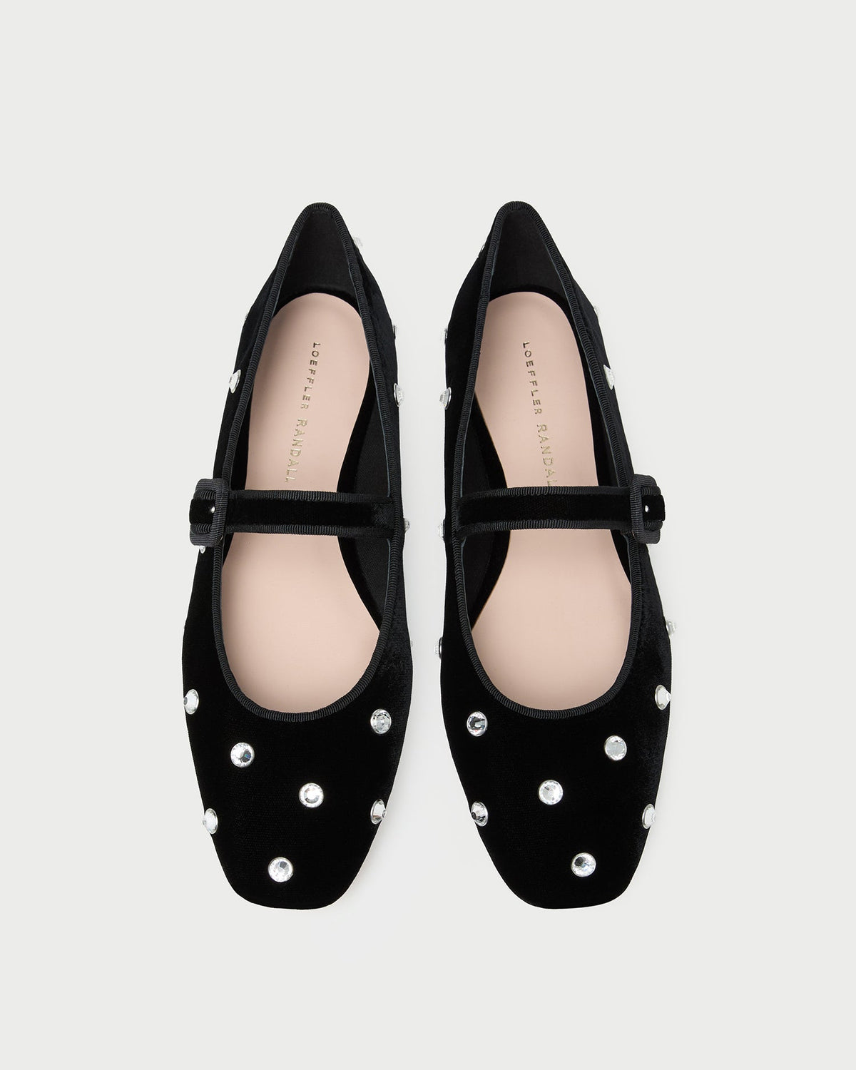 Loeffler Randall Customer Favorite | Ginger Black/Crystal Velvet Mary Jane