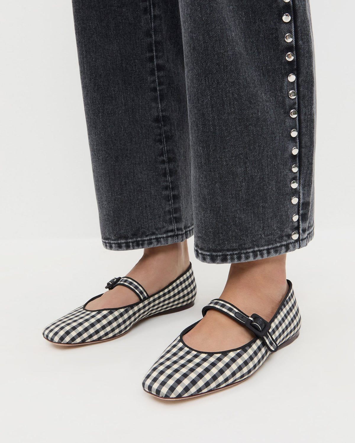 Loeffler Randall Popular | Ginger Black/White Gingham Mary Jane