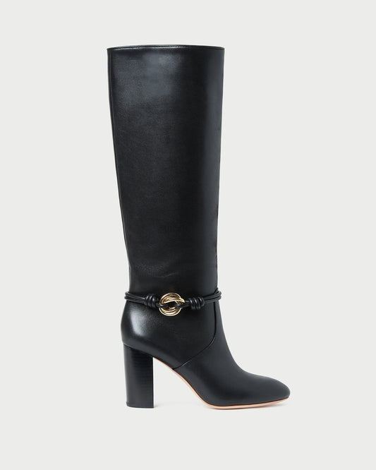 Loeffler Randall Recommended | Goldy Black/Gold Leather Tall Boot