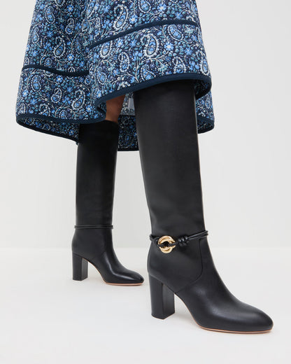 Loeffler Randall Recommended | Goldy Black/Gold Leather Tall Boot