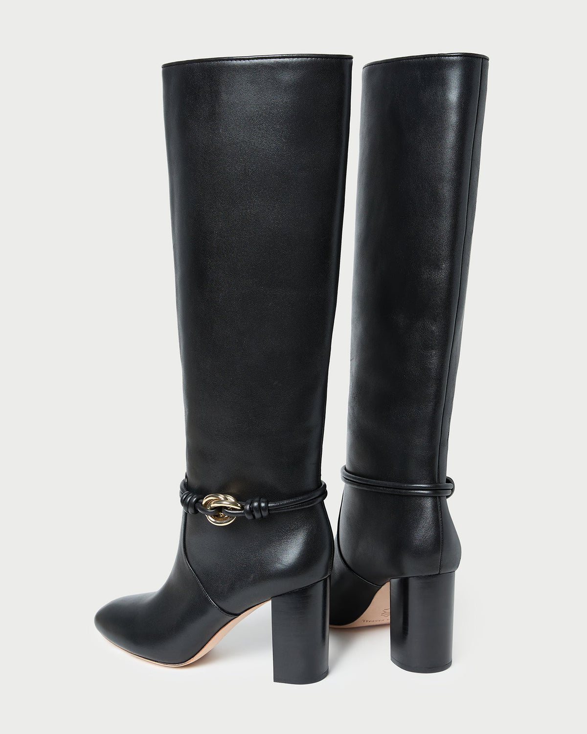 Loeffler Randall Recommended | Goldy Black/Gold Leather Tall Boot