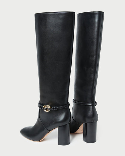 Loeffler Randall Recommended | Goldy Black/Gold Leather Tall Boot