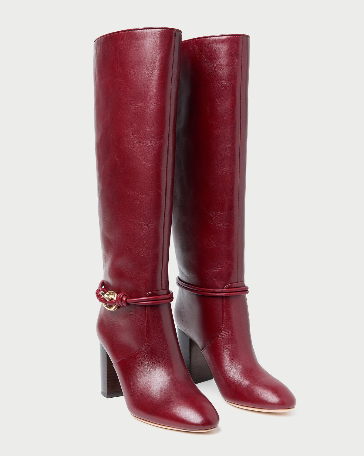 Loeffler Randall Top Pick | Goldy Wine/Gold Leather Tall Boot