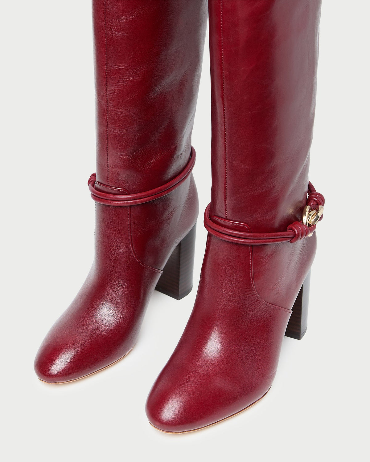 Loeffler Randall Top Pick | Goldy Wine/Gold Leather Tall Boot