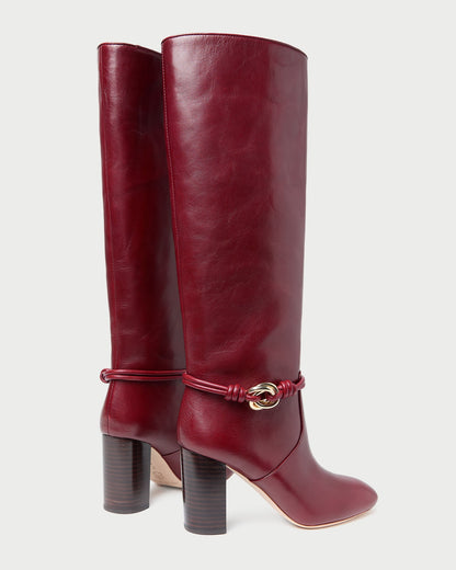 Loeffler Randall Top Pick | Goldy Wine/Gold Leather Tall Boot
