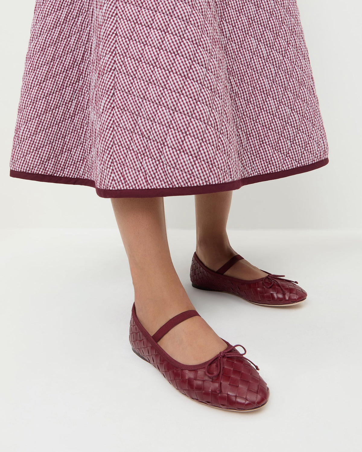 Loeffler Randall Deals | Leonie Wine Woven Ballet Flat