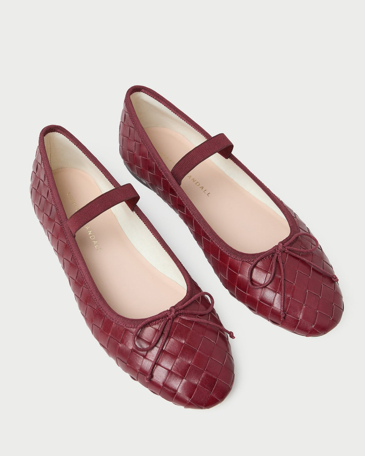 Loeffler Randall Deals | Leonie Wine Woven Ballet Flat